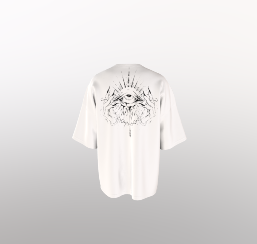 Premium White Illuminati oversize T-shirt