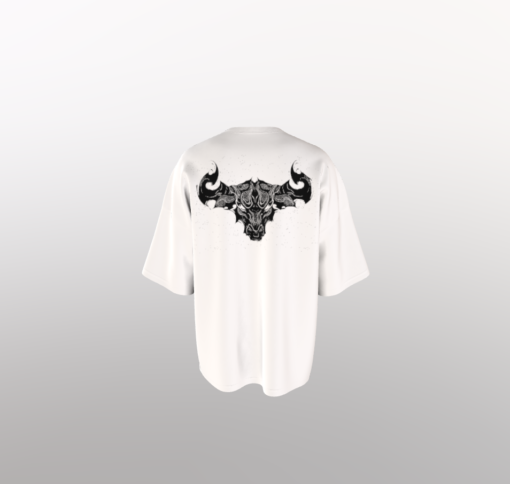 Premium White Bull-hulk oversize T-shirt
