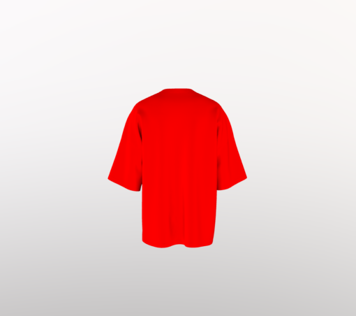 Premium Red Un-Printed Oversized T-shirt - Image 2