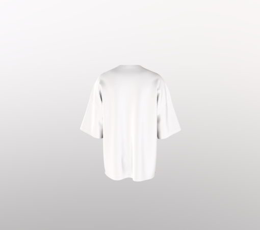 Premium White Un-Printed Oversized T-shirt - Image 2