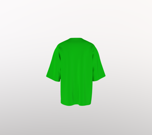 Premium Green Un-Printed Oversized T-shirt - Image 2