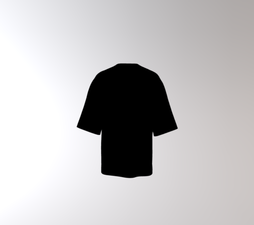 Premium Black Un-Printed Oversized T-shirt - Image 2