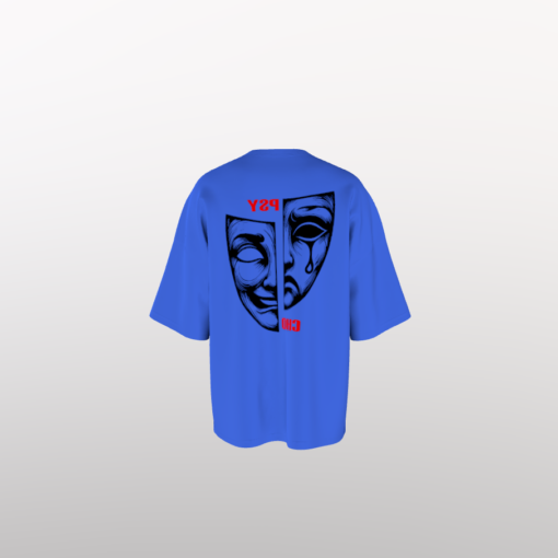 Premium Royal-blue Psycho oversize T-shirt